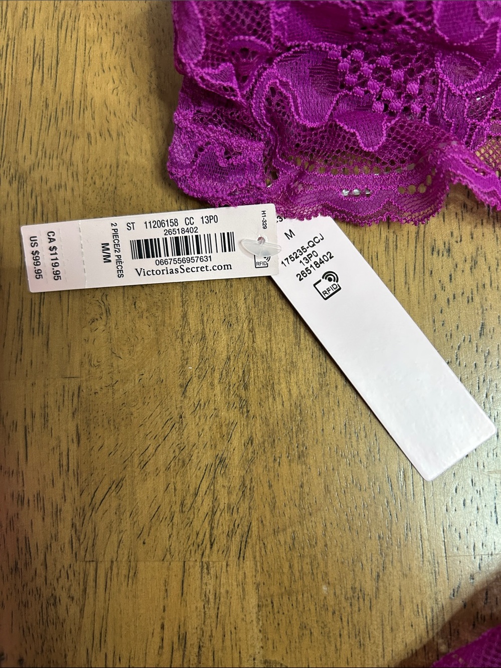Victoria's Secret Fuchsia Lace Bralette & Garter Skirt Set - Picture 3 of 4